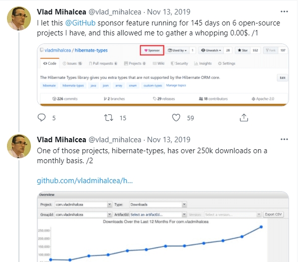 GitHub Sponsorship fail